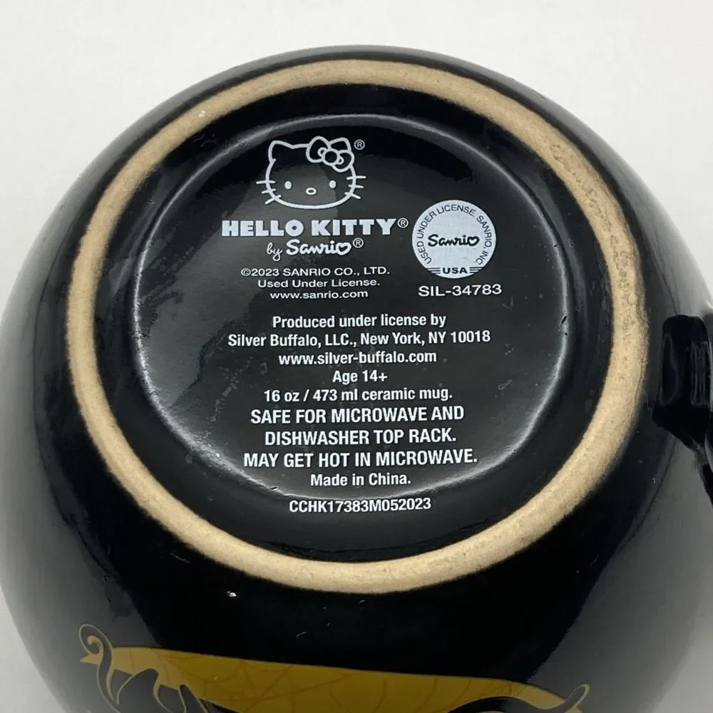 Sanrio Hello Kitty Moon Black Halloween Summerween Mug 16 oz Cup